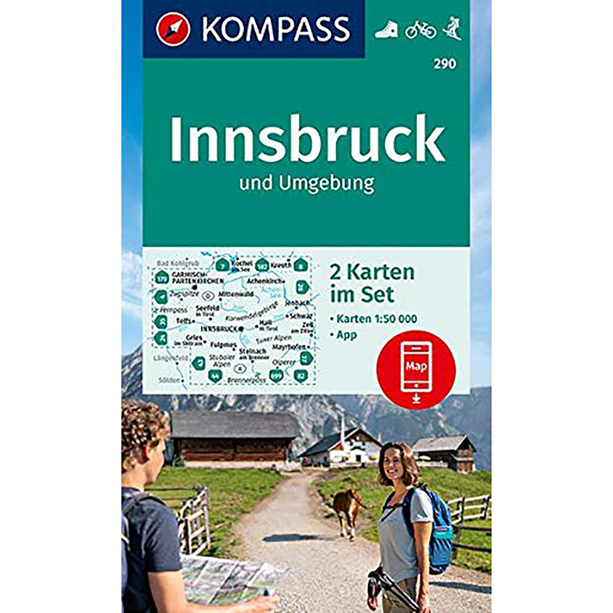 Kompass Verlag WK 290 Innsbruck (Größe One Size)