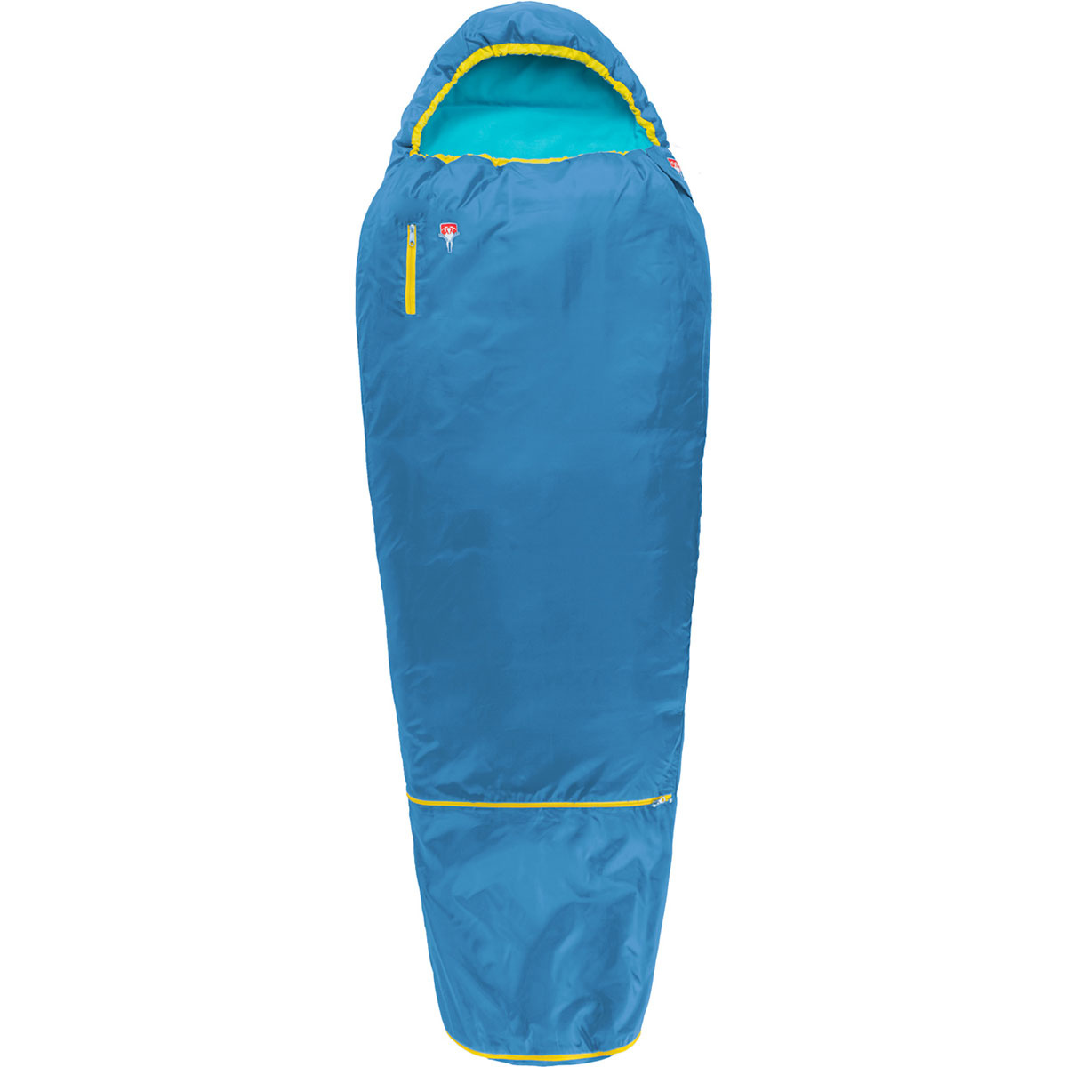 Grüezi Bag Kinder Grow Colorful Schlafsack (Größe max. 165cm, blau)