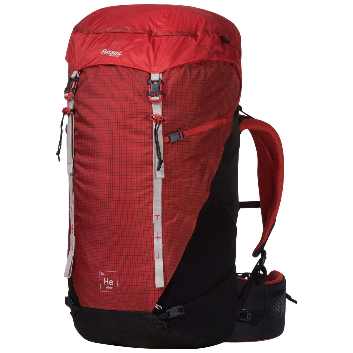 Bergans Herren Helium V5 55 Rucksack (Größe 55L, rot)