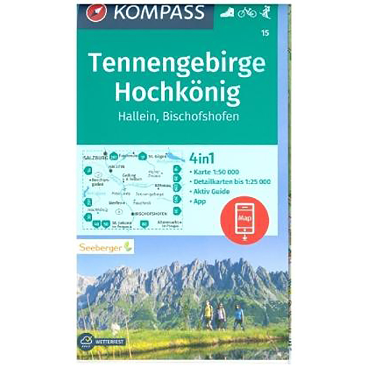 Image of Kompass Verlag WK 15 Tennengebirge - Hochkönig
