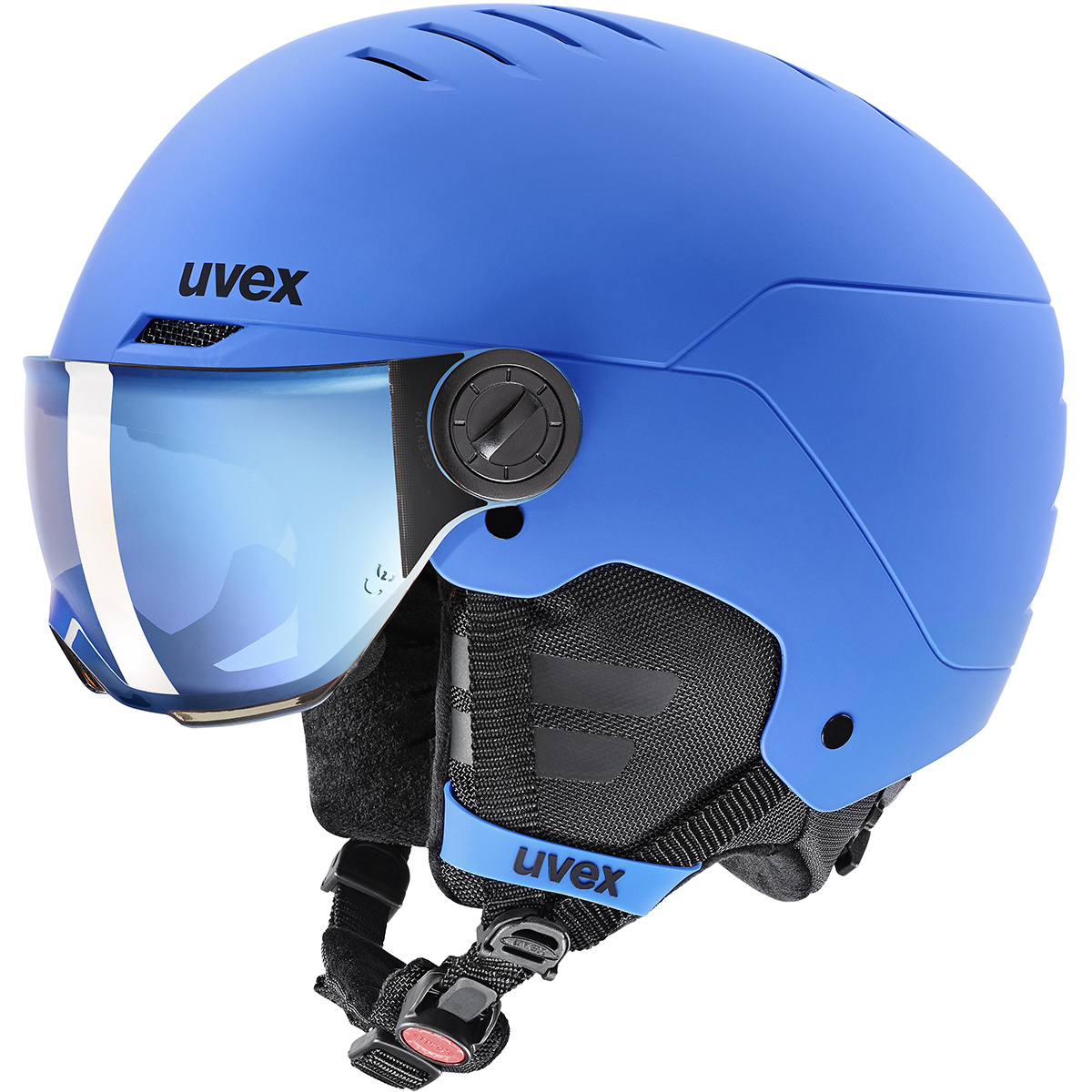 Uvex Kinder Rocket Visierhelm (Größe 51-55CM, blau)