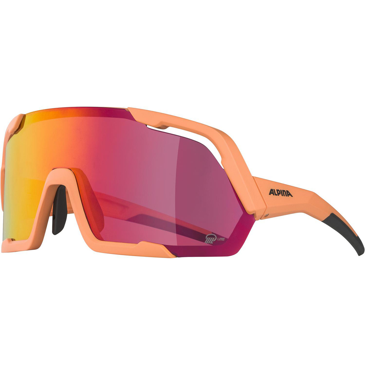 Alpina Rocket Q-Lite Sportbrille (Größe One Size, peach matt-pink mirror)