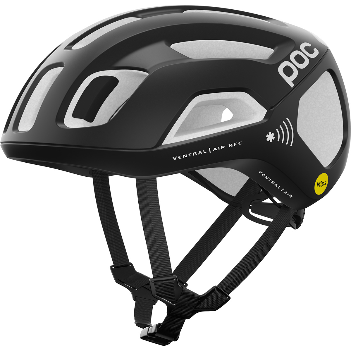 POC Casco da ciclismo Ventral Air MIPS NFC (Taglia 50-56CM, Nero)