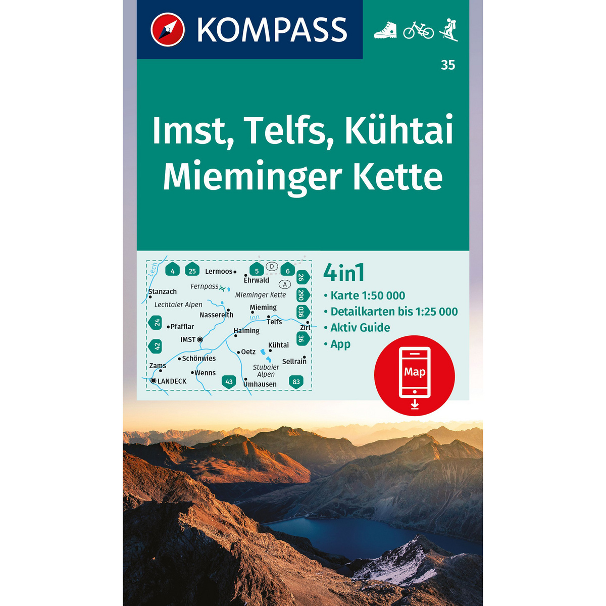 Image of Kompass Verlag WK 35 Imst - Telfs - Kühtai