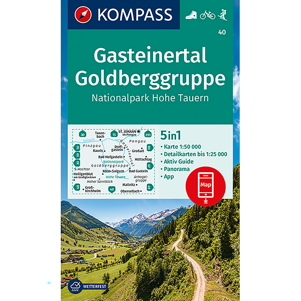 Image of Kompass Verlag WK 40 Gasteiner Tal - Goldberggruppe