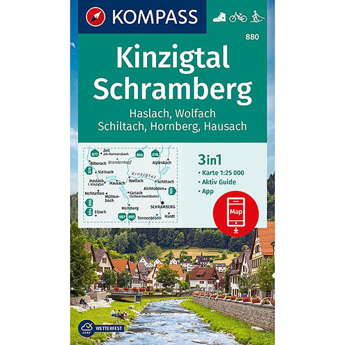 Image of Kompass Verlag WK 880 Kinzig-Schramberg