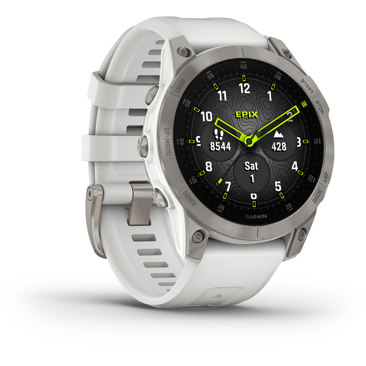 Garmin epix™ (Gen 2) -Sapphire GPS Uhr (Größe One Size, weiss)