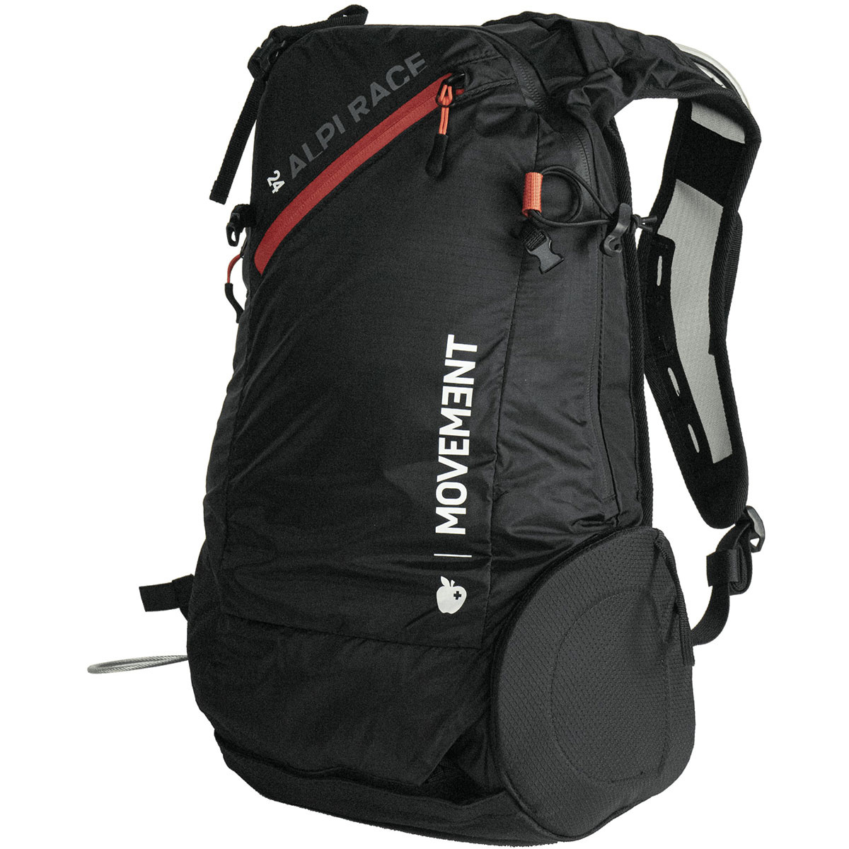 Movement Skialpi 24+Helmhalterung Tourenrucksack (Größe 24L, schwarz)