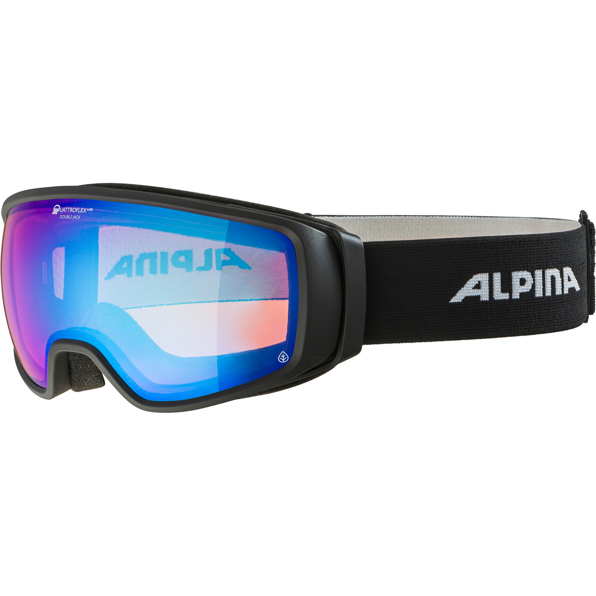 Alpina Double Jack Planet Q-Lite Skibrille (Größe One Size, schwarz)