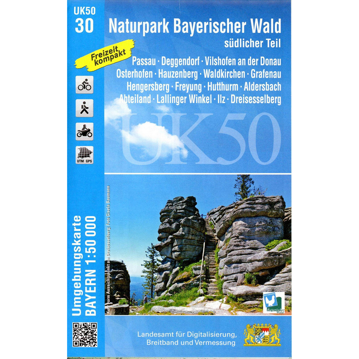 Image of Landesamt Digitalisierung, Breitband, Vermessung UK 50-30 Naturpark Bayerischer Wald, südl. Teil
