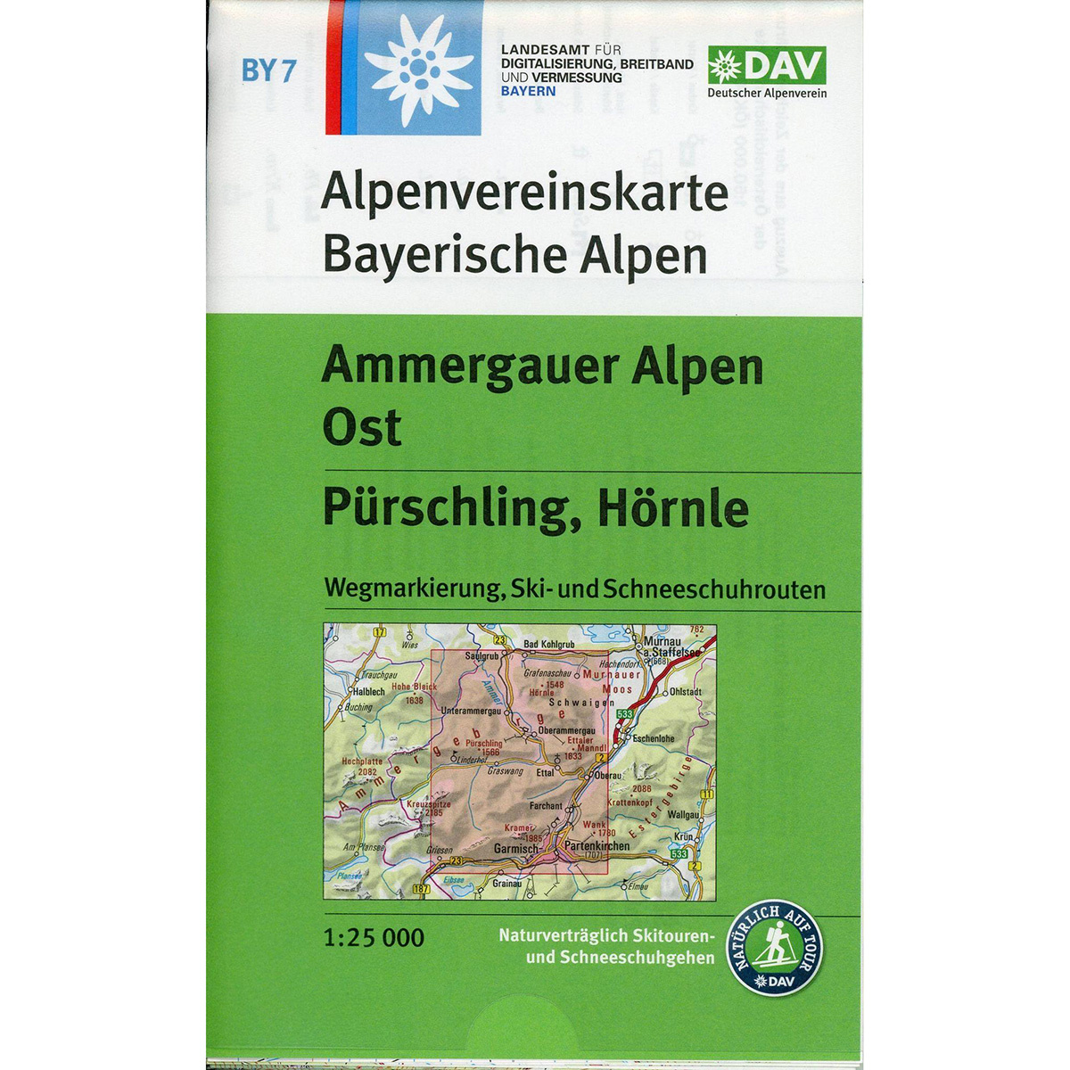 Image of DAV AV-Karte BY 7 Ammergebirge Ost, Pürschling, Hörnle