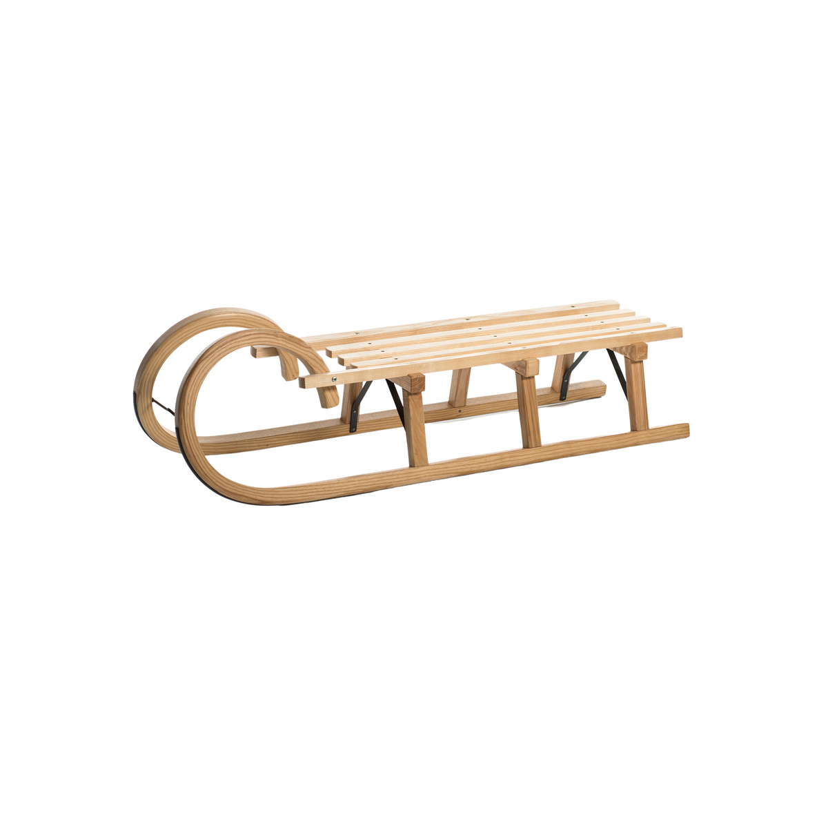 Sirch Esche Massiv Lattensitz Hörnerrodel (Größe One Size, 115cm)