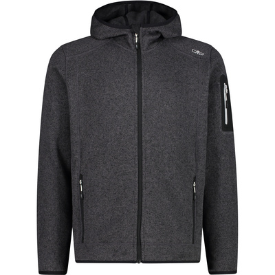 CMP Heren Fix Hoodie Strick Fleecevest (Maat M, Zwart)