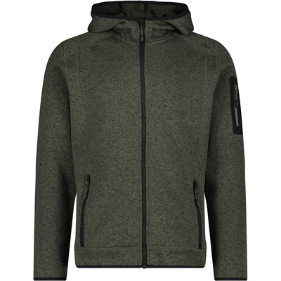 CMP Heren Fix Hoodie Strick Fleecevest (Maat M, Olijf)