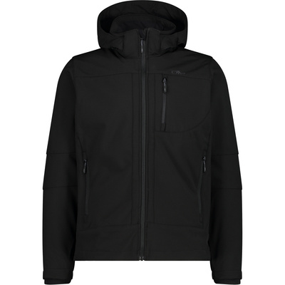CMP Heren Zip Hoodie softshelljas (Maat S, Zwart)