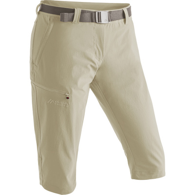 Maier Sports Dames Inara Slim capribroek (Maat XS, Beige)