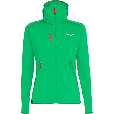 Salewa Dames Agner Hybrid Pl/Dst Full Zip Hooded Vest (Maat M, Groen)