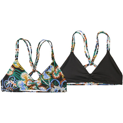 Patagonia Dames Bay Reversible Seaglass bikini-bovenstuk (Maat M, Meerkleurig)