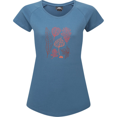 Mountain Equipment Dames Leaf T-shirt (Maat XS, Blauw)