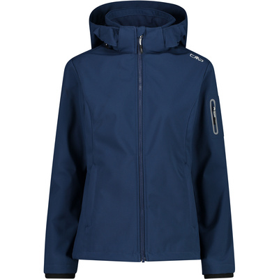 CMP Dames Softshell hoodiejas (Maat XS, Blauw)
