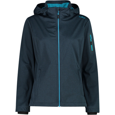 CMP Dames Light Melange softshelljas (Maat S, Blauw)