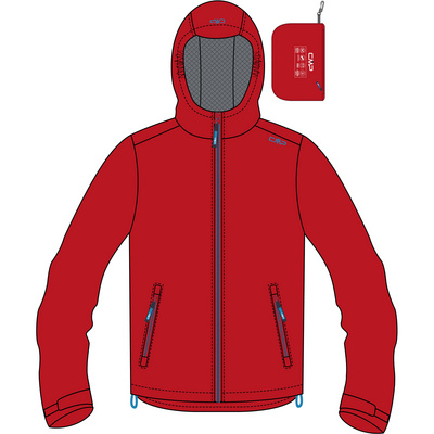CMP Kinderen Boys Rain hoodiejas (Maat 164, Rood)