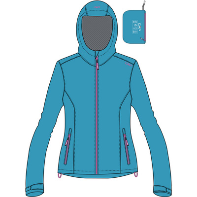 CMP Kinderen Girls Rain hoodiejas (Maat 176, Blauw)