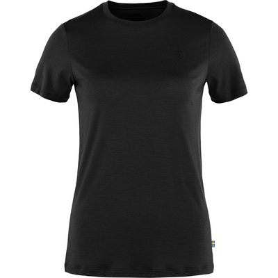 Fjällräven Dames Abisko Wool T-shirt (Maat S, Zwart)