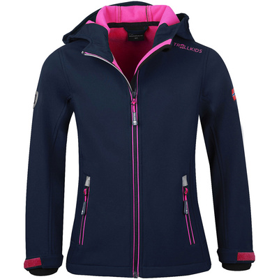 Trollkids Veste Girls Trollfjord (taille 164, Bleu)