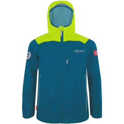Trollkids Kinderen Bergen jas (Maat 176, Turquoise)