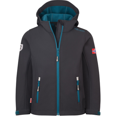 Trollkids Kinderen Trollfjord jas Softshelljassen Zwart Size 128