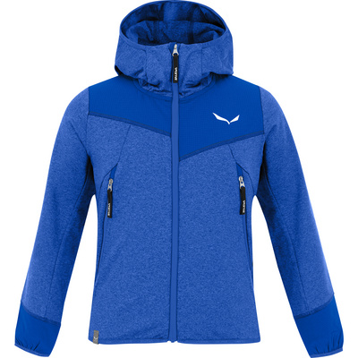 Salewa Kinderen Agner Melange Hooded Vest (Maat 128, Blauw)