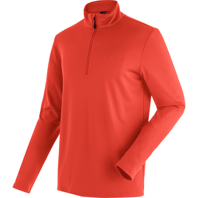 Maier Sports Heren Felix Longsleeve (Maat S, Rood)