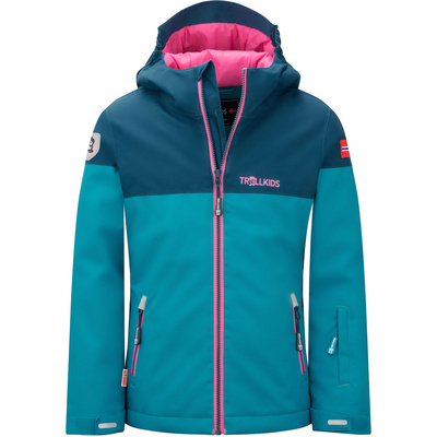 Trollkids Kinderen Girls Hallingdal Jas (Maat 110, Turquoise)