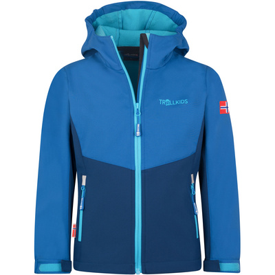 Trollkids Kinderen Kristiansand jas (Maat 128, Blauw)