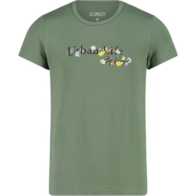 CMP Kinderen Girls Print T-shirt (Maat 128, Groen)