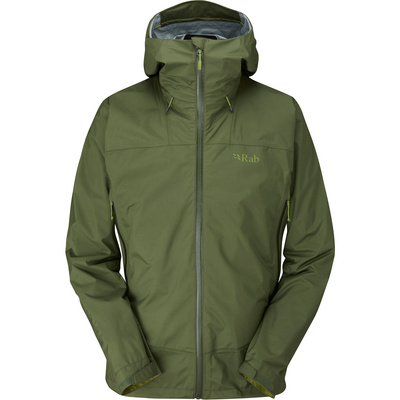 Rab Heren Downpour Plus 2.0 jas (Maat XXL, Groen)