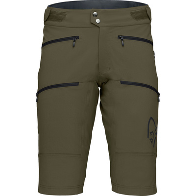 Norrona Heren Fjora Flex1 Heavy Duty short (Maat S, Olijf)