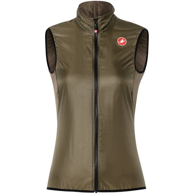 Castelli Dames Aria bodywarmer (Maat XS, Bruin)