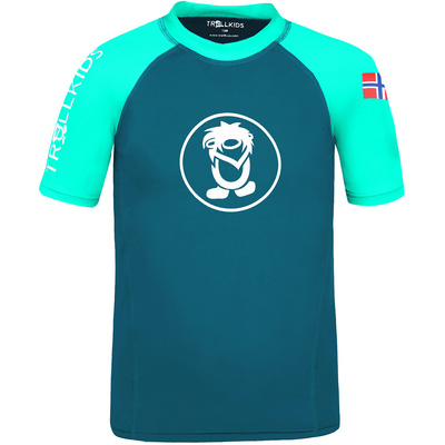 Trollkids Kinderen Kvalvika T-shirt (Maat 164, Blauw)