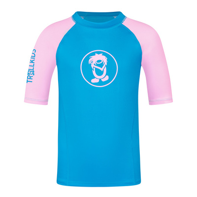 Trollkids Kinderen Kvalvika T-shirt (Maat 128, Blauw)