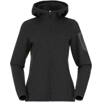 Bergans Dames Kamphaug Knitted Hoodie Vest (Maat M, Grijs)