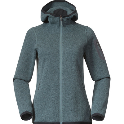Bergans Dames Kamphaug Knitted Hoodie Vest (Maat L, Groen)