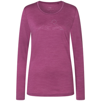 Bergzeit Basics Dames Kunes Longsleeve (Maat XL, Paars)