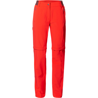 Vaude Dames Farley Stretch Zo T-Zip II Broek (Maat XL, Rood)