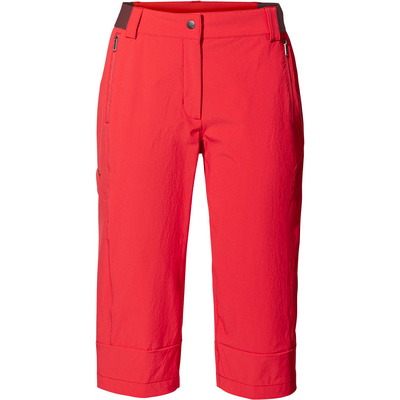 Vaude Dames Farley Stretch Capri III Broek (Maat XXS, Rood)