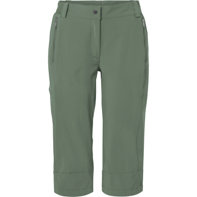 Vaude Dames Farley Stretch Capri III Broek (Maat S, Groen)
