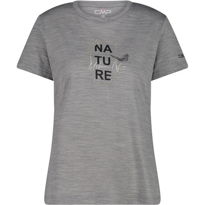 CMP Dames Print T-Shirt (Maat XL, Grijs)