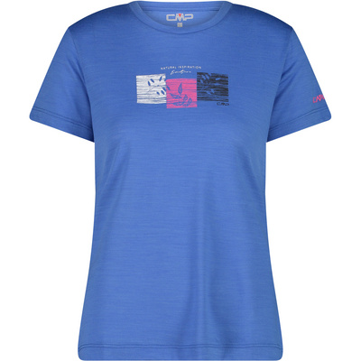 CMP Dames Print T-Shirt (Maat XXL, Blauw)