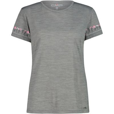 CMP Dames Print T-Shirt (Maat XS, Grijs)